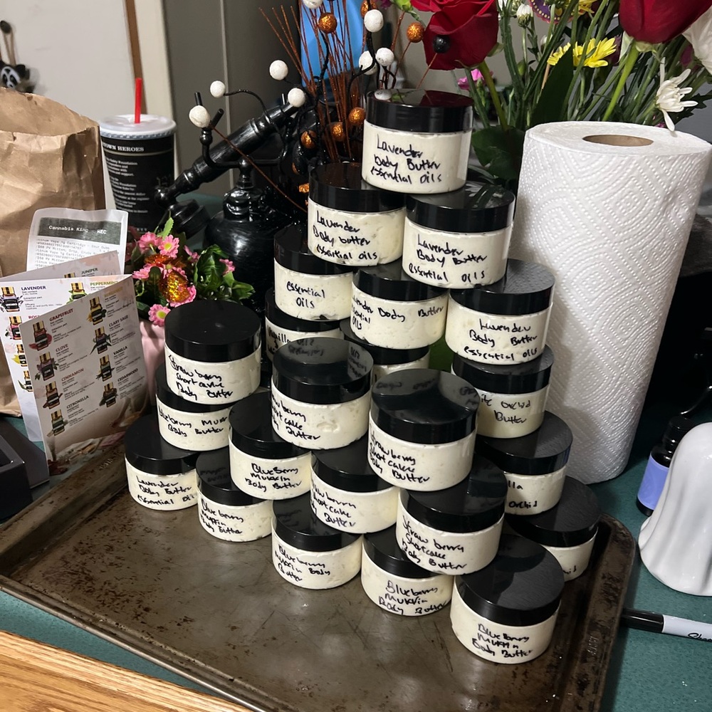 Homemade natural body butters